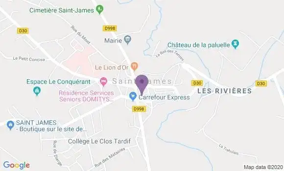 Localisation Saint James Bp - 50240