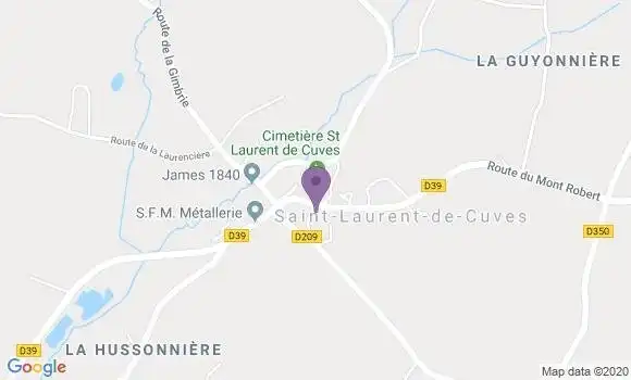 Localisation Saint Laurent de Cuves Ap - 50670
