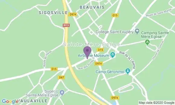 Localisation Sainte Mere Eglise - 50480
