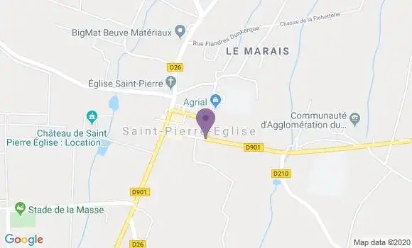 Localisation Saint Pierre Eglise - 50330