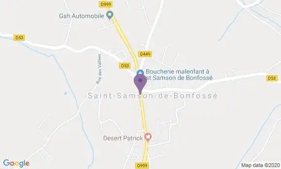 Localisation Saint Samson de Bonfosse Bp - 50750