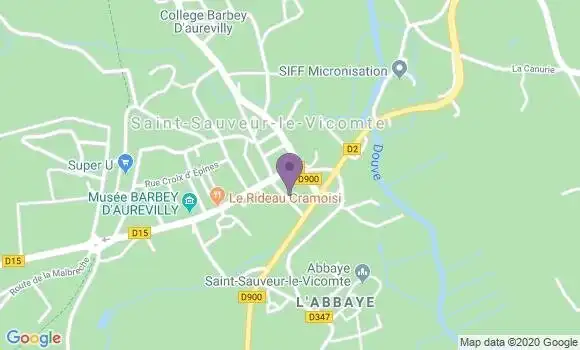 Localisation Saint Sauveur le Vicomte - 50390