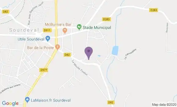 Localisation Sourdeval Bp - 50150