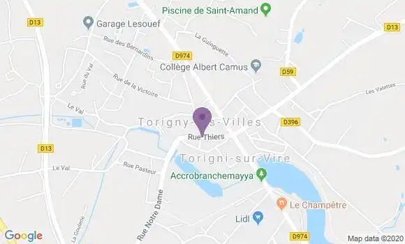 Localisation Torigni sur Vire - 50160