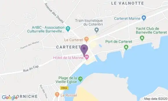 Localisation Barneville Carteret le Cap Bp - 50270