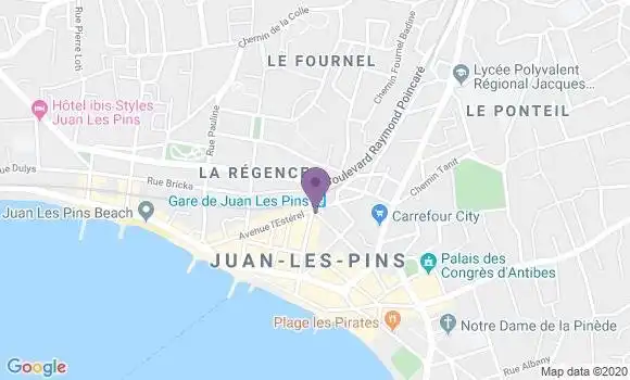 Localisation Juan les Pins - 06160
