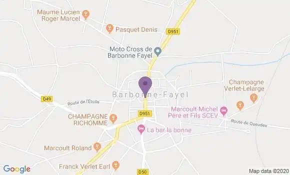 Localisation Barbonne Fayel Ap - 51120