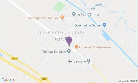 Localisation Beaumont sur Vesle Ap - 51360