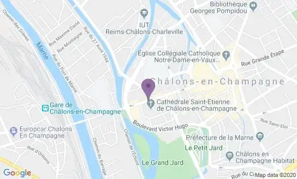 Localisation Chalons En Champagne Cathedrale - 51000