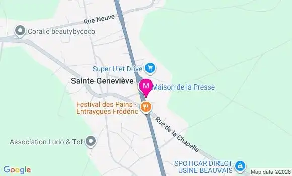 Localisation Sainte Genevieve - 60730