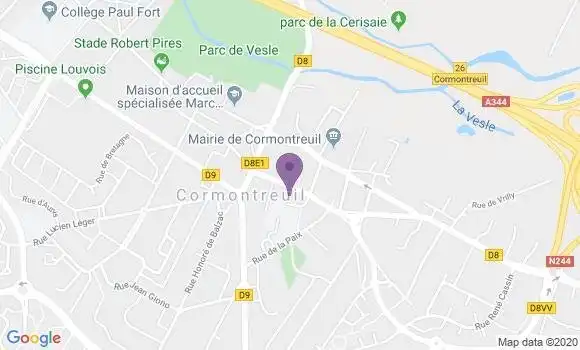 Localisation Cormontreuil - 51350