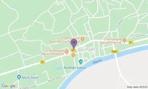 Localisation Cumieres Bp - 51480