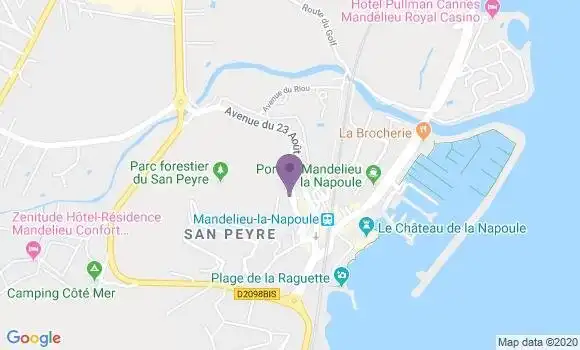 Localisation Mandelieu la Napoule Plage Bp - 06210