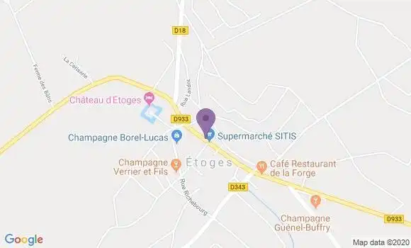 Localisation Etoges Bp - 51270