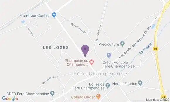 Localisation Fere Champenoise - 51230