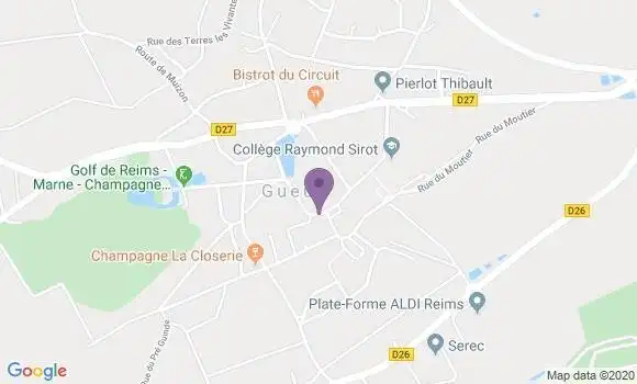 Localisation Gueux Bp - 51390