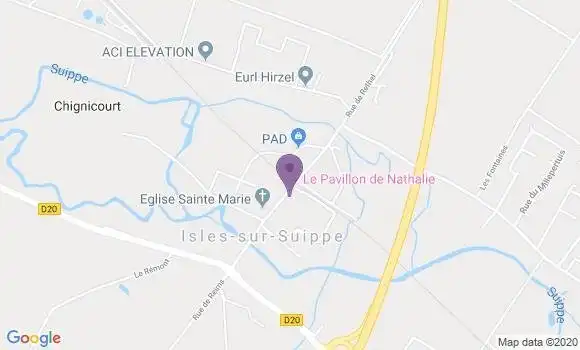 Localisation Isles sur Suippe Ap - 51110