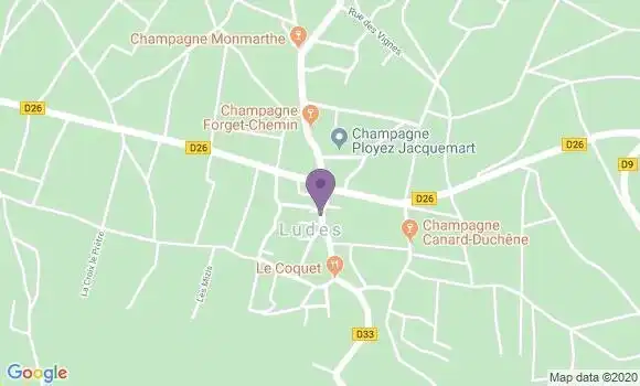 Localisation Ludes Bp - 51500