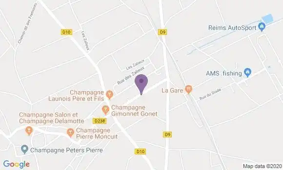 Localisation Le Mesnil sur Oger Bp - 51190