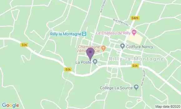 Localisation Rilly la Montagne - 51500