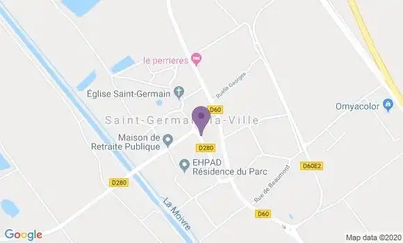 Localisation Saint Germain la Ville Ap - 51240