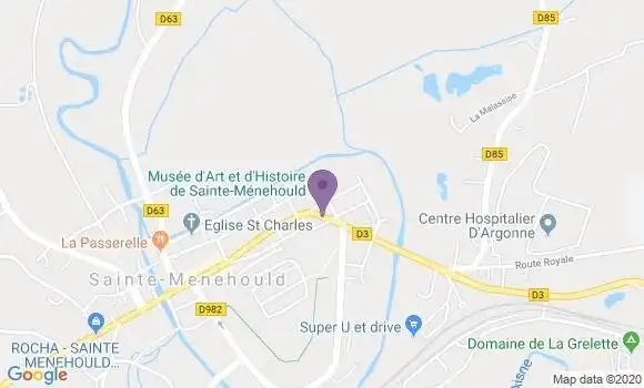 Localisation Sainte Menehould - 51800