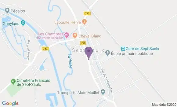 Localisation Sept Saulx Ap - 51400