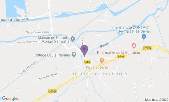 Localisation Sermaize les Bains Bp - 51250
