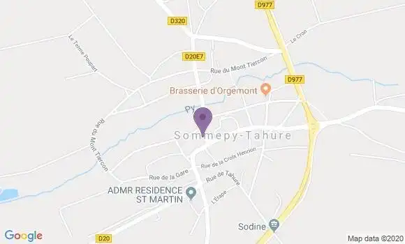 Localisation Sommepy Tahure Bp - 51600