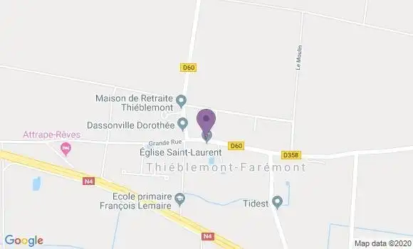 Localisation Thieblemont Faremont Bp - 51300