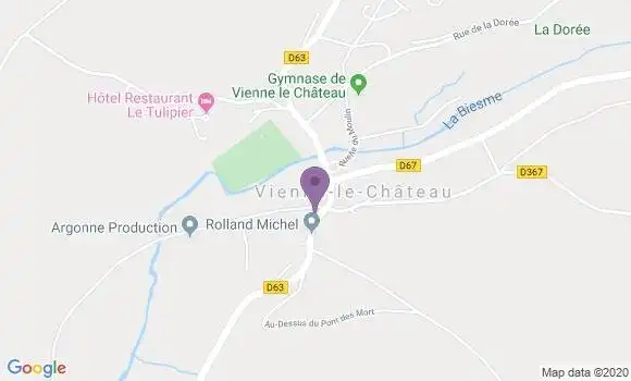 Localisation Vienne le Chateau Bp - 51800