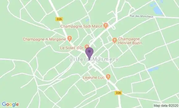 Localisation Villers Marmery Ap - 51380