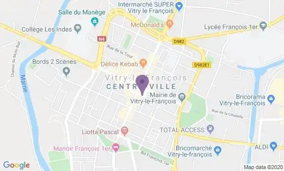 Localisation Vitry le Francois - 51300