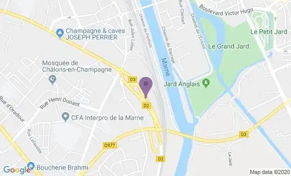 Localisation Chalons En Champagne Rive Gauche - 51000