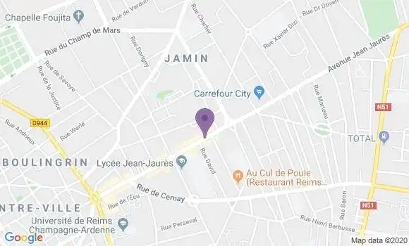 Localisation Reims Jean Jaures - 51100