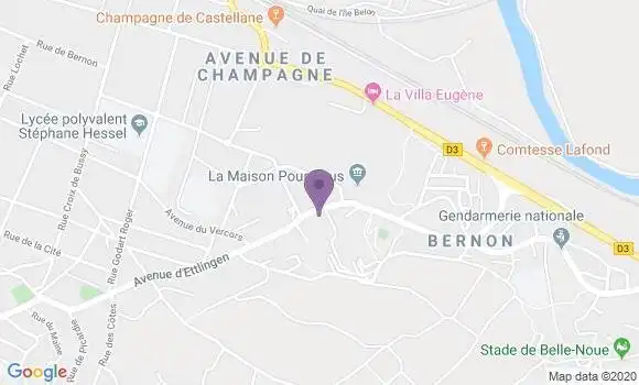 Localisation Epernay Bernon - 51200