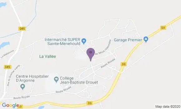 Localisation Ste Menehould Vertes Voyes Ap - 51800
