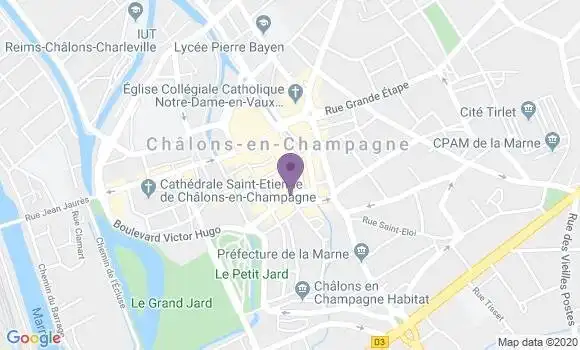 Localisation Chalons Champ Croix Dampierre Bp - 51000