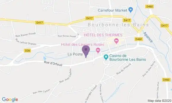 Localisation Bourbonne les Bains - 52400
