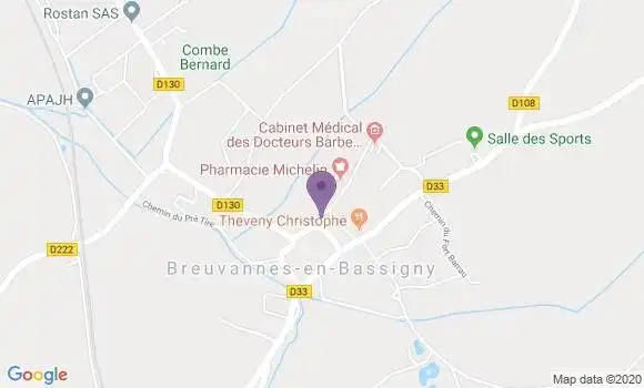 Localisation Breuvannes En Bassigny Bp - 52240