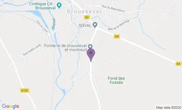 Localisation Brousseval Ap - 52130