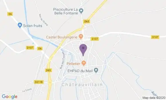 Localisation Chateauvillain - 52120