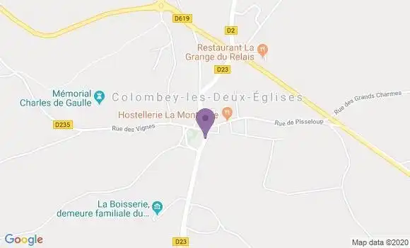 Localisation Colombey les Deux Eglises - 52330