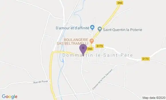 Localisation Dommartin le Saint Pere Ap - 52110
