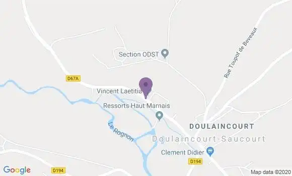 Localisation Doulaincourt Saucourt Bp - 52270