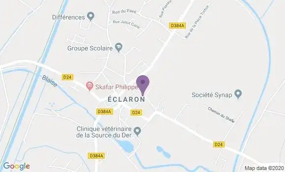 Localisation Eclaron Braucourt Ste Liviere Bp - 52290