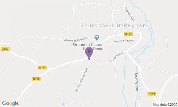 Localisation Esnouveaux Bp - 52340