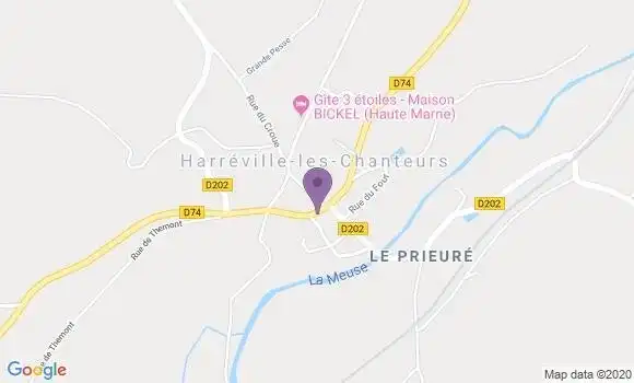 Localisation Harreville les Chanteurs Ap - 52150