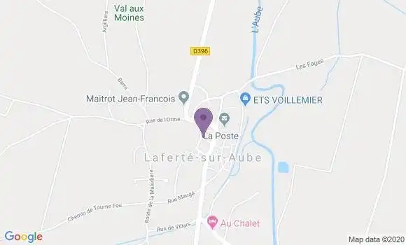 Localisation Laferte sur Aube Bp - 52120