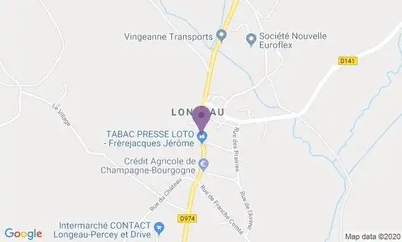 Localisation Longeau Percey Bp - 52250